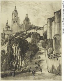 Segovia from the Corner Tower, c. 1903. Creator: Joseph J Pennell