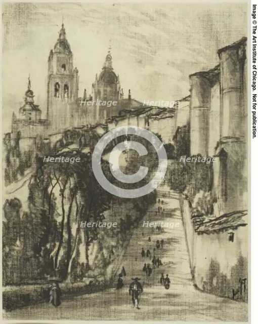 Segovia from the Corner Tower, c. 1903. Creator: Joseph J Pennell.