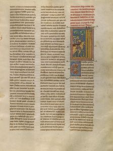 Segurades, Palamedes, and Kahedin at the Abbey of Gaunes, about 1320-1340. Creator: Unknown