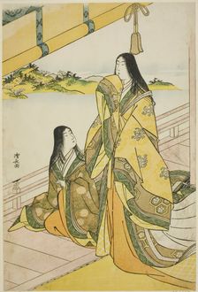 Sei Shonagon and Her Companion, from an untitled series of court ladies, c. 1784. Creator: Torii Kiyonaga