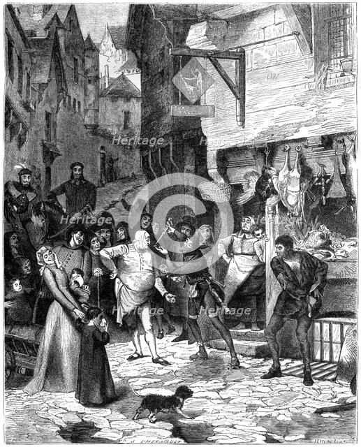 Seigni Joan, rue de Petit Chastelet, France, 14th century (1882-1884). Artist: J Ettling