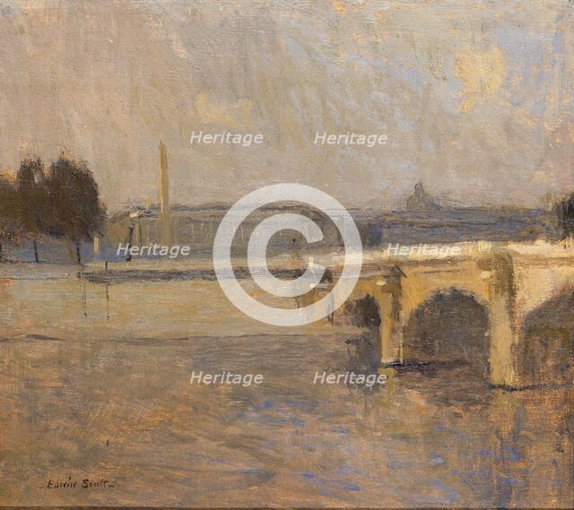 Seine at Paris, Pont de la Concorde, n.d. Creator: Frank Edwin Scott.