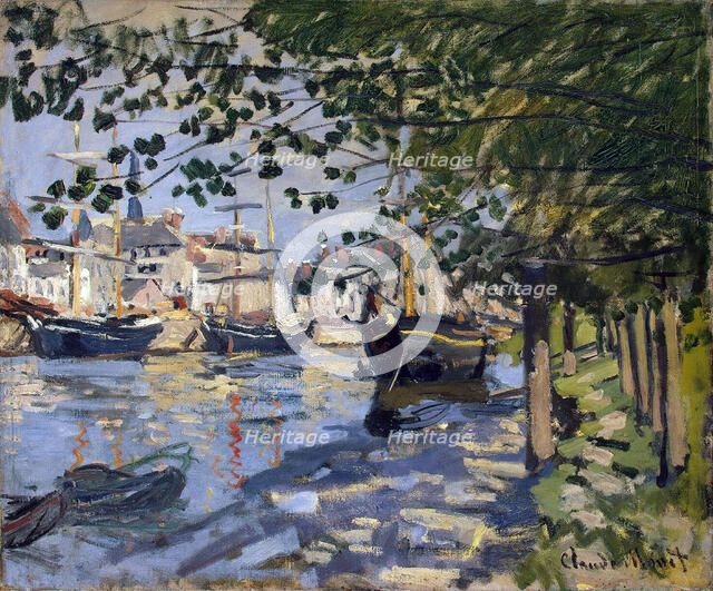 'Seine at Rouen', 1872.  Artist: Claude Monet