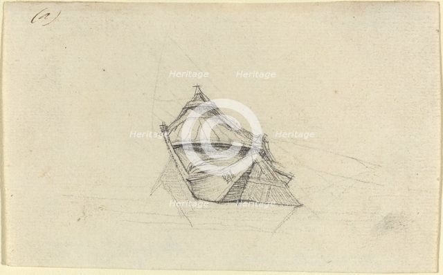 Seine Boat for "Le Pont-au-Change", probably c. 1854. Creator: Charles Meryon.