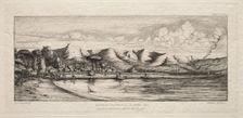 Seine Fishing off Charcoal Burners Point, Akaroa, Banks Peninsula, 1845, 1863. Creator: Charles Meryon (French, 1821-1868)