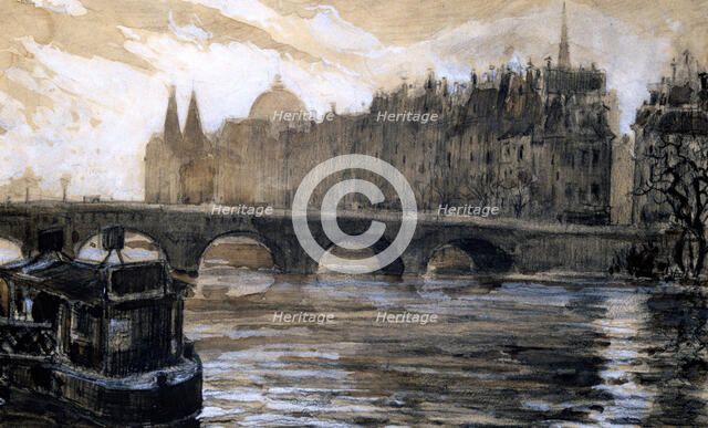 'Seine River in Paris', 20th Century. Artist: Paul Ambroise Valery