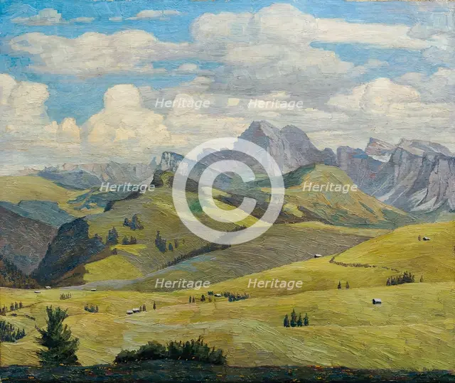 Seiser Alm (South Tyrol), 1914. Creator: Max Kahrer.