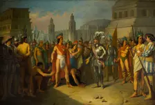 Seizing of Cuauhtémoc, last Emperor of Mexico, 1854. Creator: Esquivel y Rivas, Carlos María (1830-1867)