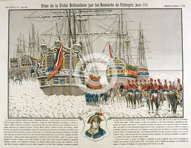 'Seizure of the Dutch Fleet by the troops of Pichegru', January, 1795, (19th century) Artist: Anon