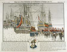 Seizure of the Dutch Fleet by the troops of Pichegru January, 1795, (19th century) Artist: Anon