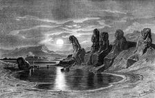 Sekhets with the Moonlight, Egypt 1877. Artist: Ernest Heyn