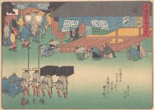 Seki, from the series The Fifty-three Stations of the Tokaido Road, early 20..., early 20th century. Creator: Ando Hiroshige