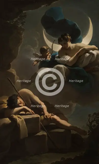 Selene and Endymion, c1770. Creator: Ubaldo Gandolfi.