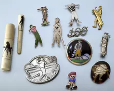 Selection of golfing brooches, c1915-1939. Creator: Unknown