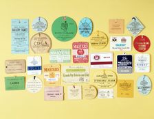 Selection of tickets for visitors and caddies to various tournaments, 1920-88