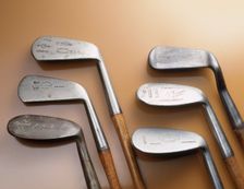 Selection of wood-shafted clubs, 1910-35. Creator: Unknown