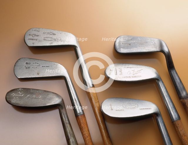 Selection of wood-shafted clubs, 1910-35. Creator: Unknown.