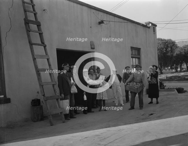 Self-help cooperative, members of the community, Burbank, California, 1936. Creator: Dorothea Lange.