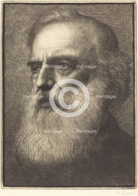 Self-Portrait, 4th plate. Creator: Alphonse Legros.