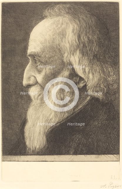 Self-Portrait, 13th plate, 1906. Creator: Alphonse Legros.