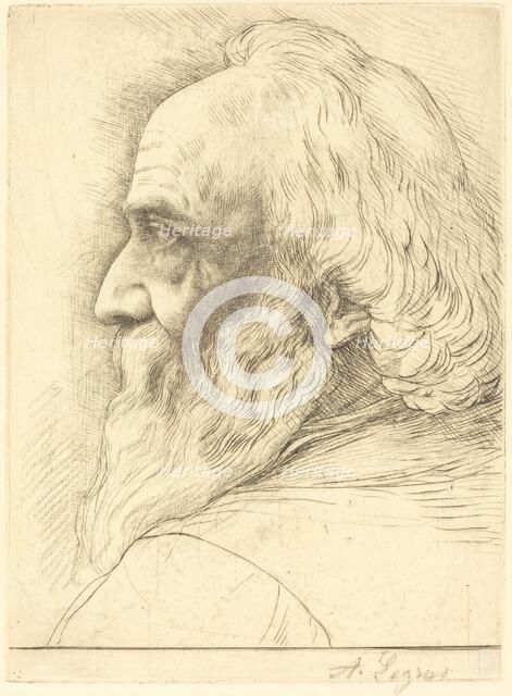 Self-Portrait, 12th plate. Creator: Alphonse Legros.