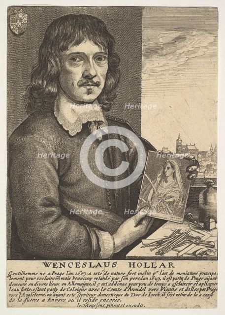 Self-Portrait, 17th century. Creator: Wenceslaus Hollar.