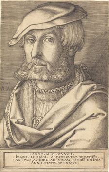 Self-Portrait, 1537. Creator: Heinrich Aldegrever