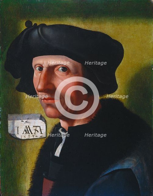 Self-Portrait, 1533. Artist: Cornelisz van Oostsanen, Jacob (ca. 1470-1533)