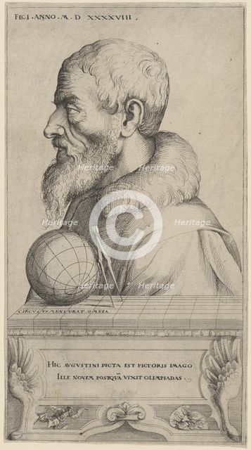 Self-Portrait, 1548. Creator: Augustin Hirschvogel.
