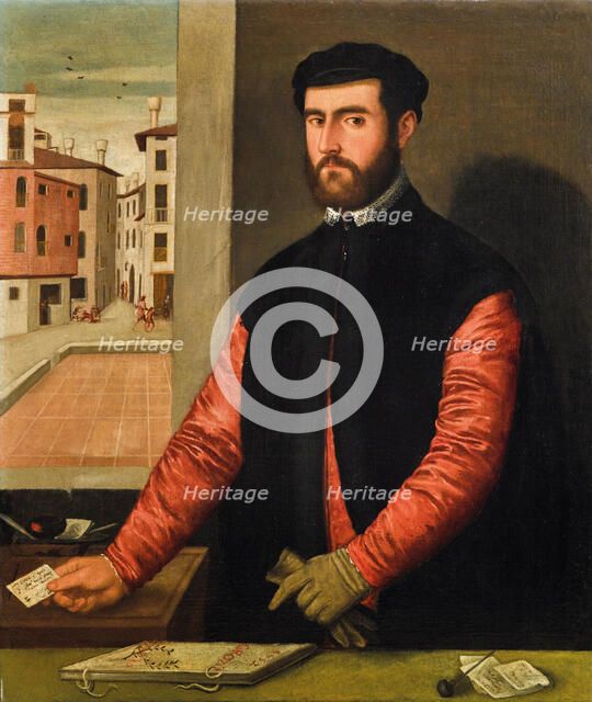 Self-Portrait, 1552. Creator: Badile, Antonio (1518-1560).