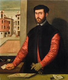 Self-Portrait, 1552. Creator: Badile, Antonio (1518-1560)