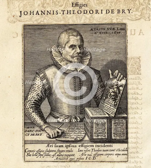 Self-portrait, 1615. Creator: Bry, Johann Theodor de (1561-1623).