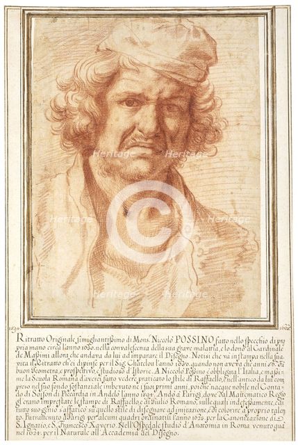 Self-portrait, 1630. Creator: Nicolas Poussin.