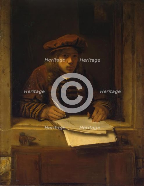 Self-Portrait, 1647. Creator: Samuel van Hoogstraten.