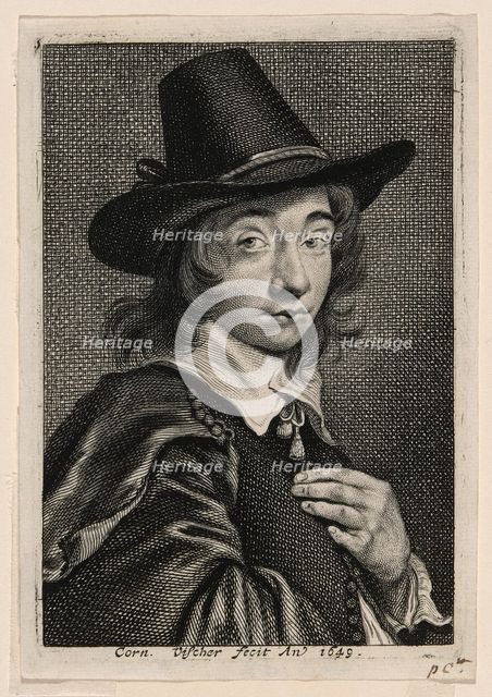Self-Portrait, 1649. Creator: Cornelis de Visscher.
