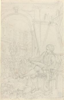 Self-Portrait, 1730/1750. Creator: Hubert Francois Gravelot