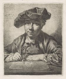 Self-Portrait, 1752. Creator: Georg Friedrich Schmidt