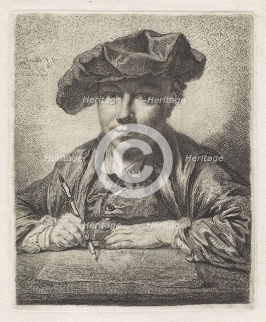 Self-Portrait, 1752. Creator: Georg Friedrich Schmidt.