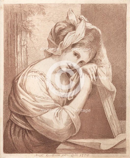 Self-portrait, 1770. Creator: Kauffmann, Angelika (1741-1807).