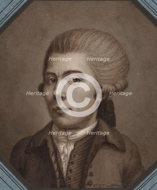 Self-Portrait, 1786. Creator: Lequeu, Jean-Jacques (1757-1826).