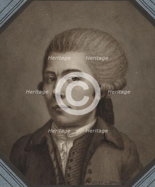 Self-Portrait, 1786. Creator: Lequeu, Jean-Jacques (1757-1826).