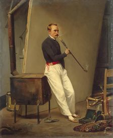 Self-Portrait, 1835. Creator: Emile Jean-Horace Vernet