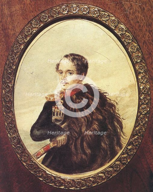 Self-Portrait, 1837. Artist: Lermontov, Mikhail Yuryevich (1814-1841)