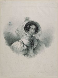 Self-Portrait, 1830s. Creator: Rosario Weiss Zorrilla, Maria del (1814-1843)