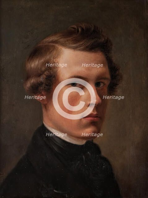 Self portrait, 1845. Creator: August Jernberg.