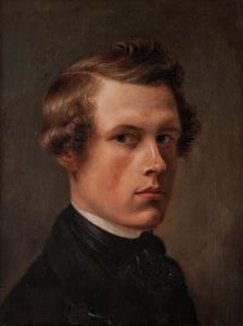 Self portrait, 1845. Creator: August Jernberg