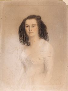 Self-portrait, 1845. Creator: Hugo (née Foucher), Adèle (1803-1868)