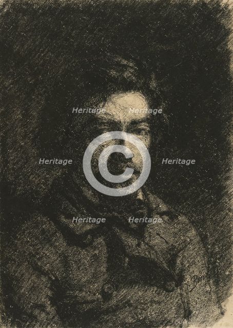 Self-Portrait, 1846-1847. Creator: Francois Bonvin.