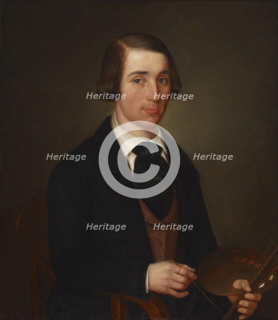 Self-Portrait, 1847. Creator: Erik Johan Lofgren.