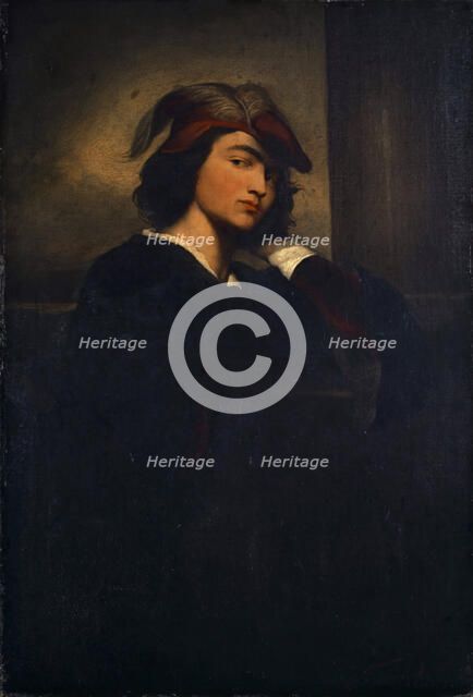 Self-portrait, 1847. Creator: Feuerbach; Anselm (1829-1880).